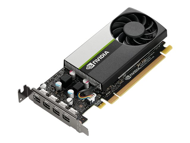 NVIDIA T1000 - Graphics card - T1000 - 4 GB GDDR6 - PCIe 3.0 x16 low profile - 4 x Mini DisplayPort