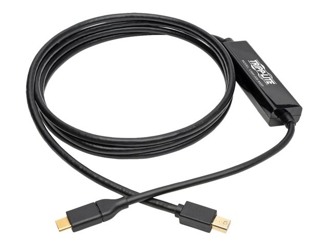 Tripp Lite USB 3.1 Gen 1 USB-C to Mini DisplayPort 4K Adapter Cable (M/M), Thunderbolt 3 Compatible, 3840 x 2160 (4K x 2K) @ 60 Hz, USB C, USB Type C, USB Type-C,6 ft. - external video adapter - black