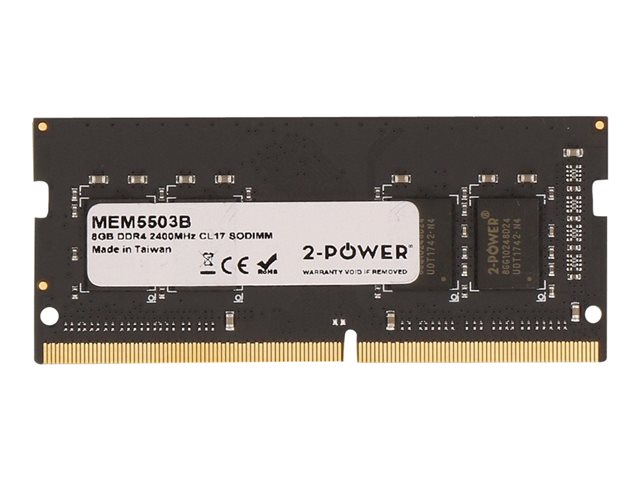 2-Power - DDR4 - 8 GB - SO-DIMM 260-pin - 2400 MHz / PC4-19200 - CL17 - 1.2 V - unbuffered - ECC - for Lenovo ThinkPad P51 20HH, 20HJ, P71 20HK, 20HL