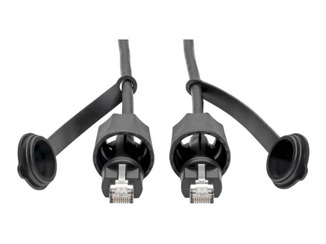 Eaton Tripp Lite Series Industrial Cat5e/Cat6 STP Ethernet Cable - RJ45 M/M, CMX Outdoor, IP68, 26 AWG, TAA, 50 ft. (15.24 m) - patch cable - TAA Compliant - 15 m - black