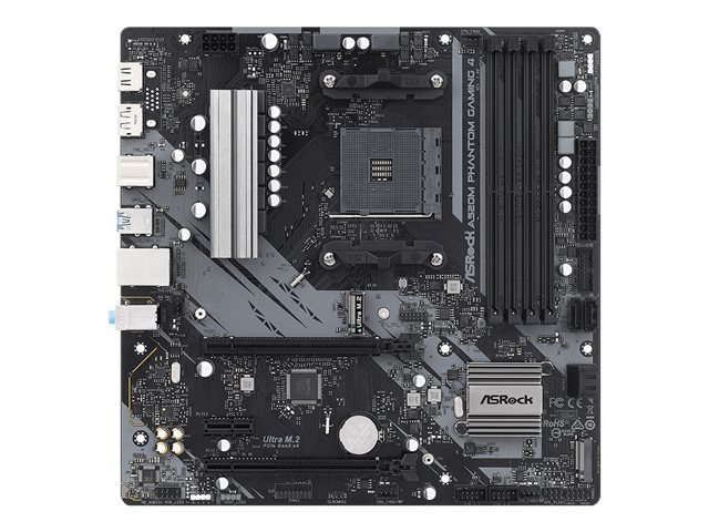 A520M PHANTOM GAMING 4 AM4 MATX SND+GLN+U3.2+M2 SATA 6GB/S DDR4