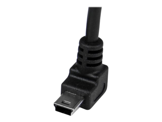 StarTech 1m Mini USB Cable Cord - A to Up Angle Mini B - Up Angled Mini USB Cable - 1x USB A (M), 1x USB Mini B (M) - Black (USBAMB1MU) - USB cable - USB (M) to mini-USB Type B (M) - 1 m - 90° connector - black