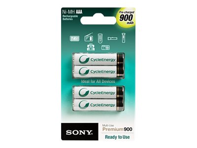 NI-MH AAA 900MAH PRE-CHARGED 4PCK. 1000X RECHARGEABLE