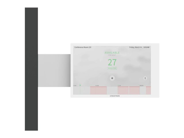 Crestron TSW-770/1070-MUMK-W - Mounting kit (bracket) - for touch screen - aluminium, steel - white - glass-mounted, surface mountable, wall-mountable - for Crestron TSW-1070, TSW-770/1070, Touch Screen TSW-770