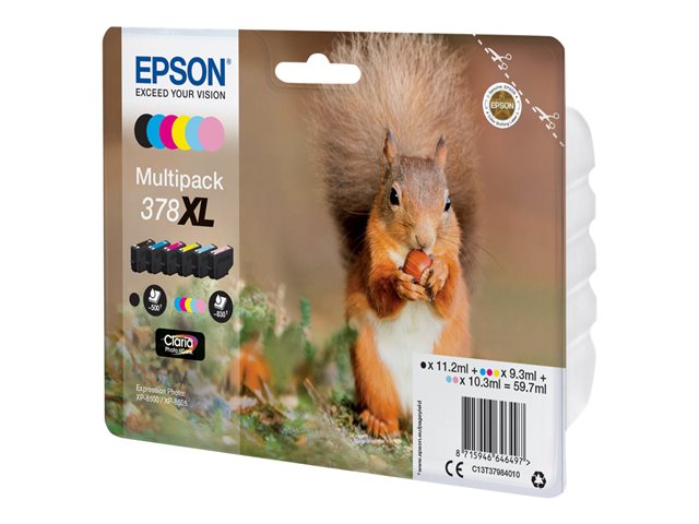 Epson 378XL Multipack - 6-pack - XL - black, yellow, cyan, magenta, light magenta, light cyan - original - ink cartridge