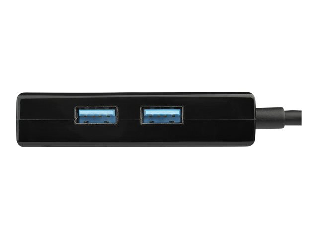 StarTech.com 2 Port USB 3.0 Hub with Ethernet - USB 3.0 x 2 - Gigabit Ethernet Network Adapter for Windows / Mac / Chrome (USB31000S2H) - Network adapter - USB 3.0 - Gigabit Ethernet x 1 - black