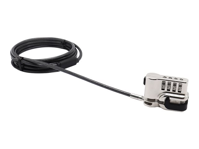 DICOTA - Security cable lock - silver - 2 m - for Microsoft Surface Go, Go 2, Pro (Mid 2017), Pro 4, Pro 6, Pro 7