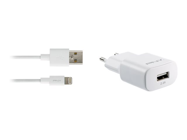 PNY Lightning Charger - Power adapter - 12 Watt - 2.4 A (Lightning) - European Union