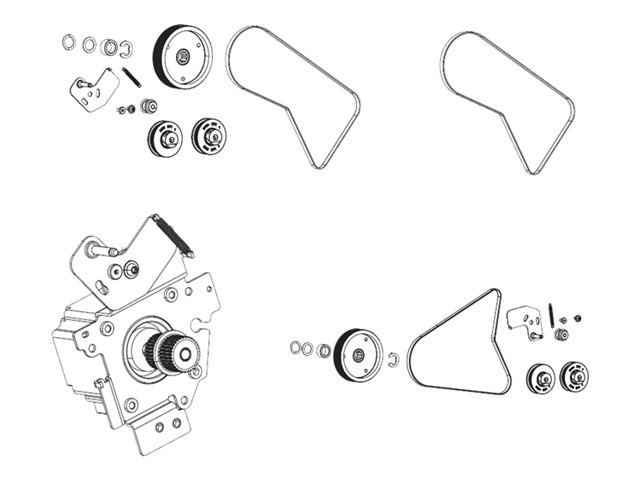 KIT REWIND DRIVE SYSTEM ZT600 PULLEYS AND BELT FOR ALL DPI