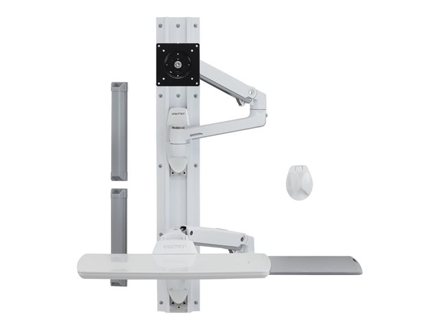 Ergotron LX Wall Mount System - Mounting kit (wall arm, mouse holder, keyboard arm, 2 cable channels, wrist rest, wall track 10", wall track 34") - Constant Force Technology - for LCD display / PC equipment - white - screen size: up to 32"