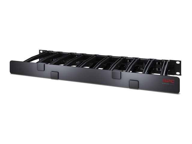 APC Horizontal Cable Manager Single-Sided with Cover - rack cable management panel with cover - 1U - TAA Compliant