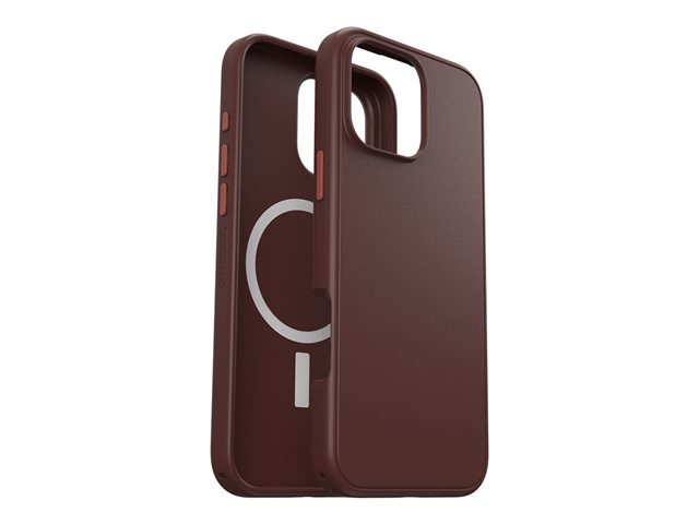 OtterBox Symmetry Series - Back cover for mobile phone - MagSafe compatibility - polycarbonate layer, thermoplastic elastomer (TPE) - brick red - for Apple iPhone 16 Pro Max