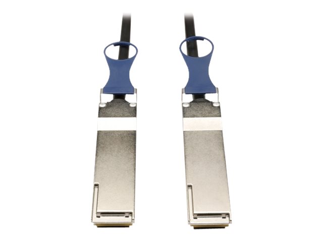 Eaton Tripp Lite Series QSFP+ to QSFP+ 40Gb Passive DAC Copper Infiniband Cable, QSFP-H40G-CU3M Compatible, 3M (9.84 ft.) - Ethernet 40GBase-CR4 cable - 3 m - black