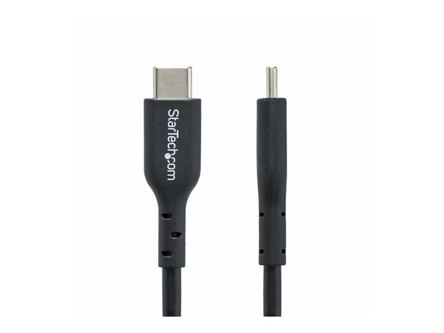 StarTech 1m (3ft) USB C Charging Cable, USB-C Cable, USB 2.0 Type-C Laptop Charger Cord, 60W 3A Power Delivery, TPE Jacket, USB-C Data Transfer Cable, M/M - USB cable - USB-C (M) to USB-C (M) - USB 2.0 - 5 / 9 / 12 / 15 / 20 V - 3 A - 1 m - USB Power Deli