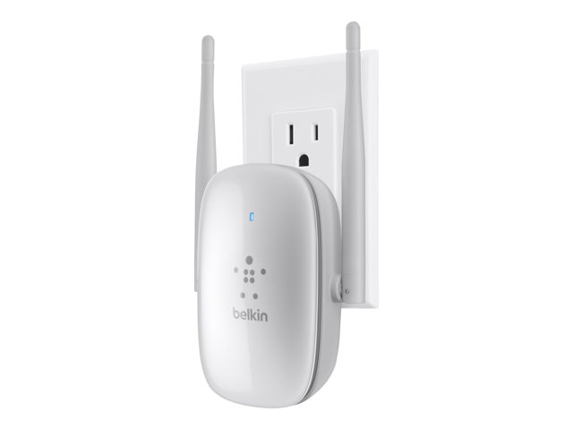 Belkin N600 Dual-Band Plug-In Wi-Fi Range Extender - Wi-Fi range extender - Wi-Fi