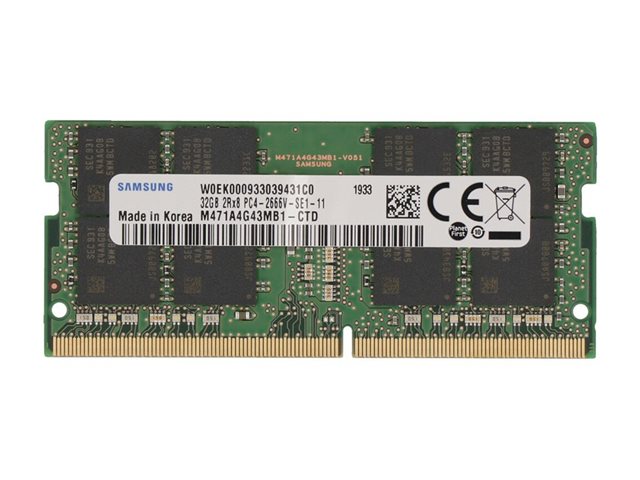 32GB DDR4 2666MHz CL19 SODIMM
