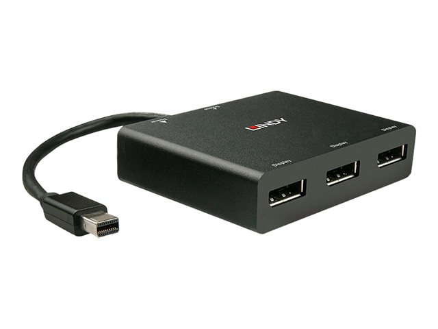 Lindy 3 Port Mini DisplayPort to DisplayPort 1.2 MST Hub - video/audio splitter - 3 ports