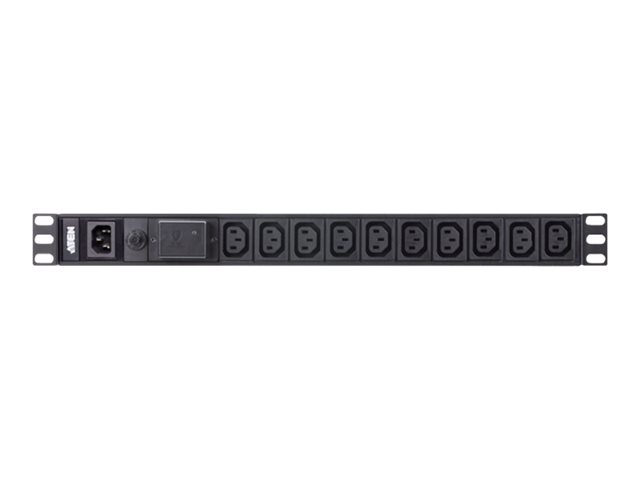 ATEN Basic PDU PE0110SG - Power distribution unit (rack-mountable) - AC 100-240 V - 2400 VA - input: IEC 60320 C14 - output connectors: 10 (10 x IEC 60320 C13) - 1U - 3.05 m cord