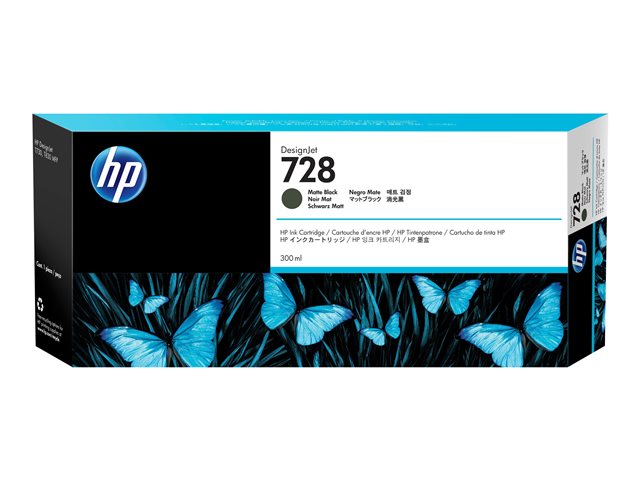 HP 728 - 300 ml - matte black - original - DesignJet - ink cartridge - for DesignJet T730, T830