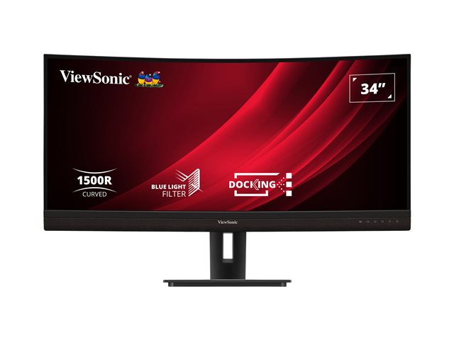 ViewSonic VG3456C - LED monitor - curved - 34" - 3440 x 1440 UWQHD @ 100 Hz - VA - 400 cd/m² - 3000:1 - 5 ms - 2xHDMI, DisplayPort, USB-C - speakers
