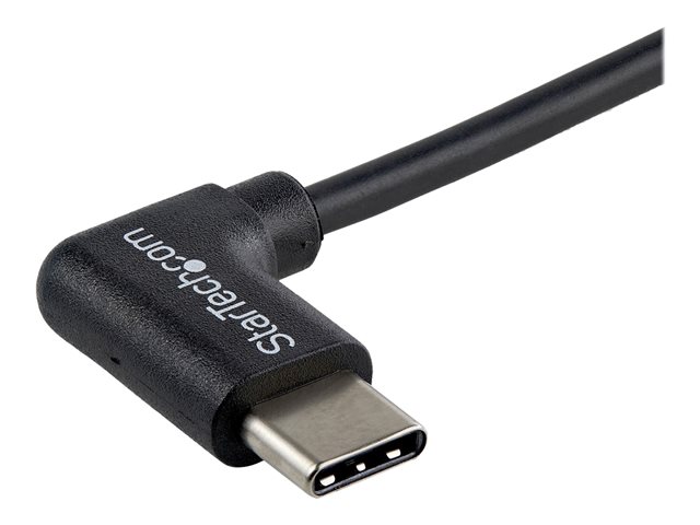StarTech USB to USB C Cable - 1m / 3 ft - Right Angle USB Cable - USB A to USB C Cable - USB 2.0 Cable - USB Type C Cable (USB2AC1MR) - USB cable - USB (M) straight to USB-C (M) right-angled - USB 2.0 - 1 m - black