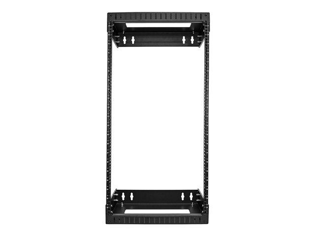 Startech 21U 19" Wall Mount Network Rack, Adjustable Depth 12-20" 2 Post Open Frame Server Room Rack for AV/Data/ IT Communication/Computer Equipment/Switch with Cage Nuts & Screws - 21U Adjustable Rack - Rack open frame - 2-post - wall mountable - black