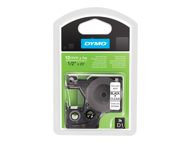 DYMO D1 - label tape - 1 cassette(s) - Roll (1.2 cm x 7 m)