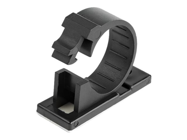 Startech 100 Adhesive Cable Management Clips Black, Network/Ethernet/Office Desk/Computer Cord Organizer, Sticky Cable/Wire Holders, Nylon Self Adhesive Clamp UL/94V-2 Fire Rated - Nylon 66 Plastic - TAA (CBMCC3) - Cable clips - black - TAA Compliant (pac
