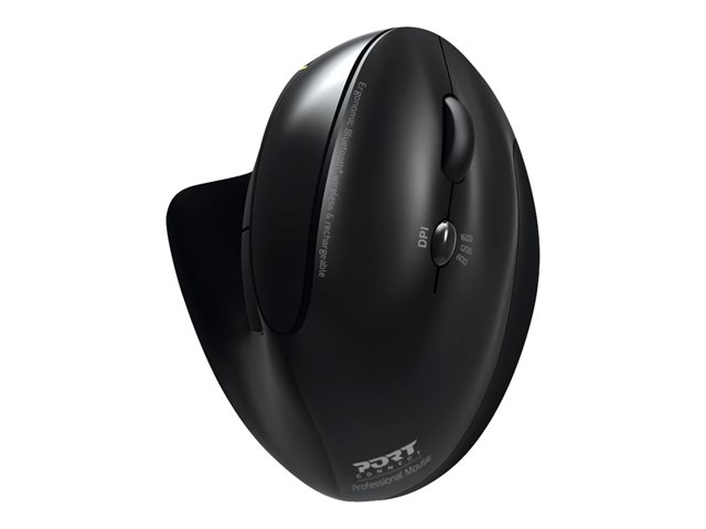 PORT Connect Professional - vertical mouse - 2.4 GHz, Bluetooth 3.0, Bluetooth 5.0