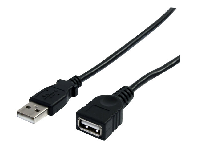 StarTech 6 ft Black USB 2.0 Extension Cable A to A - M/F - USB extension cable - USB (M) to USB (F) - USB 2.0 - 6 ft - black - USBEXTAA6BK - USB extension cable - USB (M) to USB (F) - USB 2.0 - 1.8 m - black - for P/N: 35FCREADBK3, ICUSB2321F, ICUSB232V2,