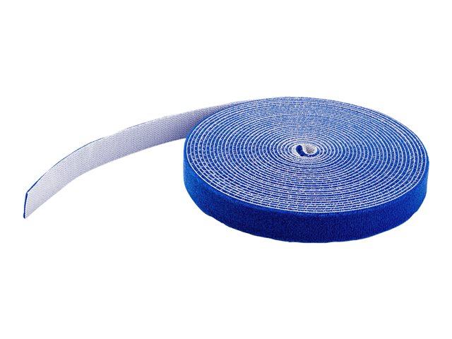 Startech 100ft Hook and Loop Roll, Cut-to-Size Reusable Cable Ties, Bulk Industrial Wire Fastener Tape / Adjustable Fabric Wraps Blue / Resuable Self Gripping Cable Management Straps - Adjustable Loop Ties (HKLP100BL) - Hook & loop fastener - 30.48 m - bl