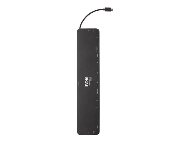 Eaton Tripp Lite Series Triple-Monitor USB C Dock USB C Docking Station with 4K HDMI & DisplayPort, VGA - USB-A/C, GbE, 100W PD, Black - docking station - USB-C 3.1 / Thunderbolt 3 - VGA, HDMI, DP - 1GbE