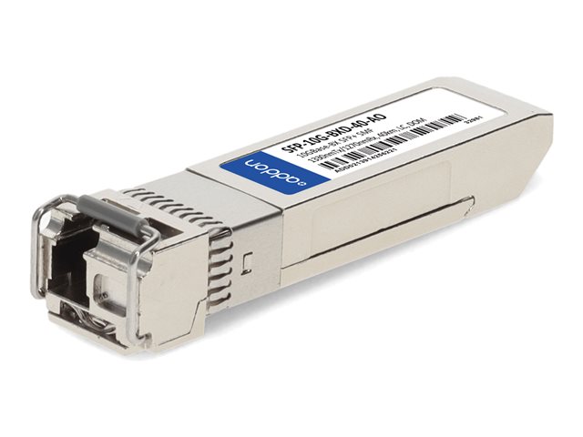 AddOn Cisco SFP-10G-BX-D-40 Compatible SFP+ Transceiver - SFP+ transceiver module (equivalent to: Cisco SFP-10G-BX-D-40) - 10 GigE - 10GBase-BX - LC single-mode - up to 40 km - 1330 (TX) / 1270 (RX) nm