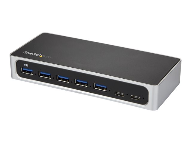 Startech 7 Port USB C Hub with Fast Charge Port, USB-C to 5x USB-A 2x USB-C USB 3.0 (USB 3.1/3.2 Gen 1 SuperSpeed 5Gbps), Self Powered Type-C Hub w/ Power Adapter, Desktop/Laptop Hub - Windows/macOS/Linux (HB30C5A2CSC) - Hub - 5 x SuperSpeed USB 3.0 + 2 x