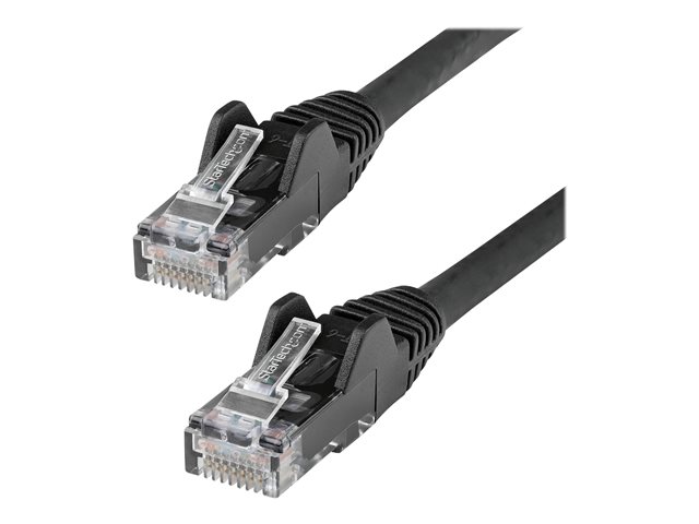Startech 50cm LSZH CAT6 Ethernet Cable, 10 Gigabit Snagless RJ45 100W PoE Network Patch Cord with Strain Relief, CAT 6 10GbE UTP, Black, Individually Tested/ETL, Low Smoke Zero Halogen - Category 6 - 24AWG (N6LPATCH50CMBK) - Patch cable - RJ-45 (M) to RJ-