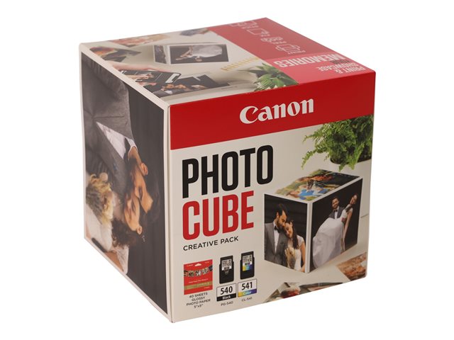 Canon Photo Cube Creative Pack - Glossy - 2-pack - black, colour (cyan, magenta, yellow) - original - ink cartridge / paper kit - for PIXMA TS5150, TS5151
