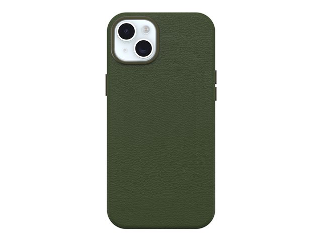 OtterBox Symmetry Series - Back cover for mobile phone - MagSafe compatibility - cactus leather, polyurethane - cactus grove (green) - for Apple iPhone 15 Plus