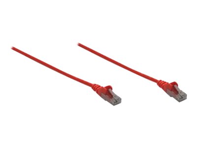 Intellinet Network Patch Cable, Cat6, 10m, Red, CCA, U/UTP, PVC, RJ45, Gold Plated Contacts, Snagless, Booted, Lifetime Warranty, Polybag - patch cable - 10 m - red