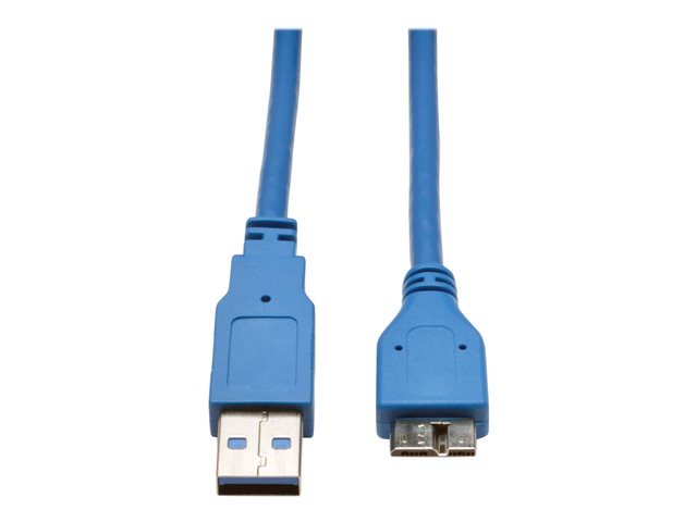Eaton Tripp Lite Series USB 3.0 SuperSpeed Device Cable (A to Micro-B M/M), Blue, 3 ft. (0.91 m) - USB cable - USB Type A to Micro-USB Type B - 91 cm