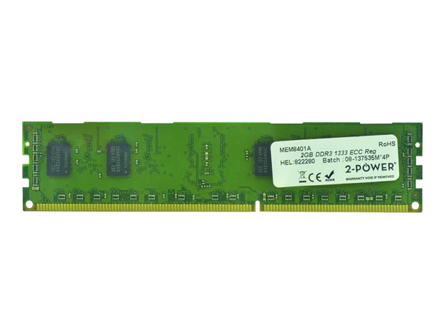 2-Power - DDR3 - module - 2 GB - DIMM 240-pin - 1333 MHz / PC3-10600 - registered
