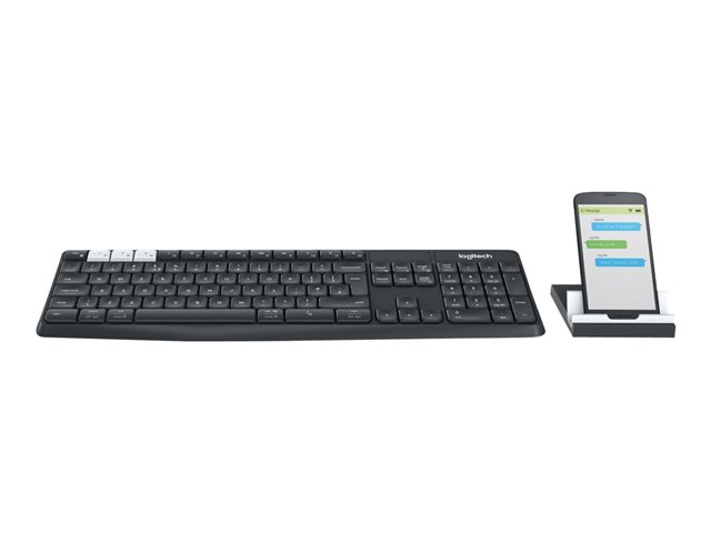Logitech K375s Multi-Device - keyboard - QWERTY - US International - graphite, off-white Input Device