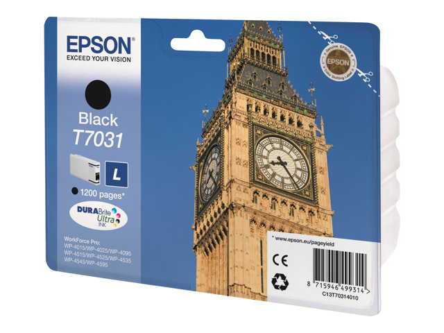 Epson T7031 - L size - black - original - ink cartridge