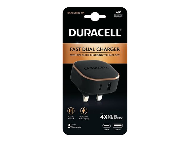 Duracell power adapter - USB, 24 pin USB-C - 23 Watt