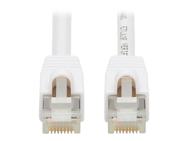 Eaton Tripp Lite Series Safe-IT Cat6a 10G Snagless Antibacterial S/FTP Ethernet Cable (RJ45 M/M), PoE, White, 14 ft. (4.27 m) - network cable - 4.3 m - white