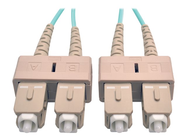 Eaton Tripp Lite Series 10Gb Duplex Multimode 50/125 OM3 LSZH Fiber Patch Cable (SC/SC) - Aqua, 2M (6 ft.) - patch cable - 2 m - aqua blue