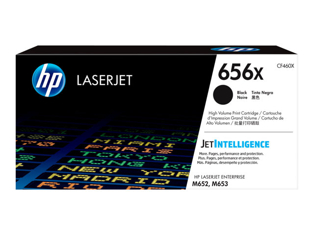 HP 656X - High Yield - black - original - LaserJet - toner cartridge (CF460X) - for Color LaserJet Enterprise M652dn, M652n, M653dh, M653dn, M653x