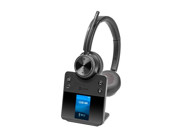 Poly Savi 7420 OFFICE - Savi 7400 series - headset - on-ear - DECT / Bluetooth - wireless - black