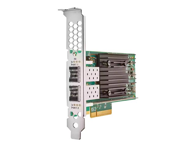 HPE StoreFabric SN1610Q Dual Port - Host bus adapter - PCIe 4.0 x8 low profile - 32Gb Fibre Channel x 2 - for ProLiant DL325 Gen10, DL345 Gen10, DX360 Gen10, ML350 Gen11, XL220n Gen10, XL290n Gen10
