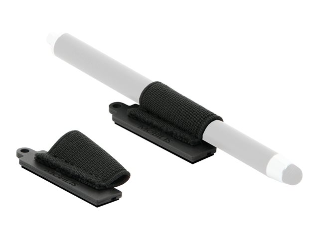 PACK OF 10 ADHESIVE UNIVERSAL STYLUS HOLDER - BLACK