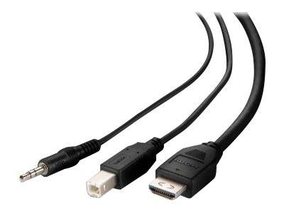 Belkin Secure KVM Combo Cable - video / USB / audio cable - 3.05 m